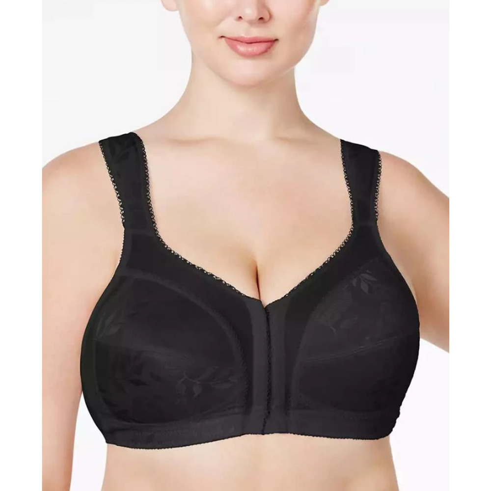 Playtex 18 Hour Black Ultimate Shoulder Comfort Front Close Wire Free Bra Sz 40C